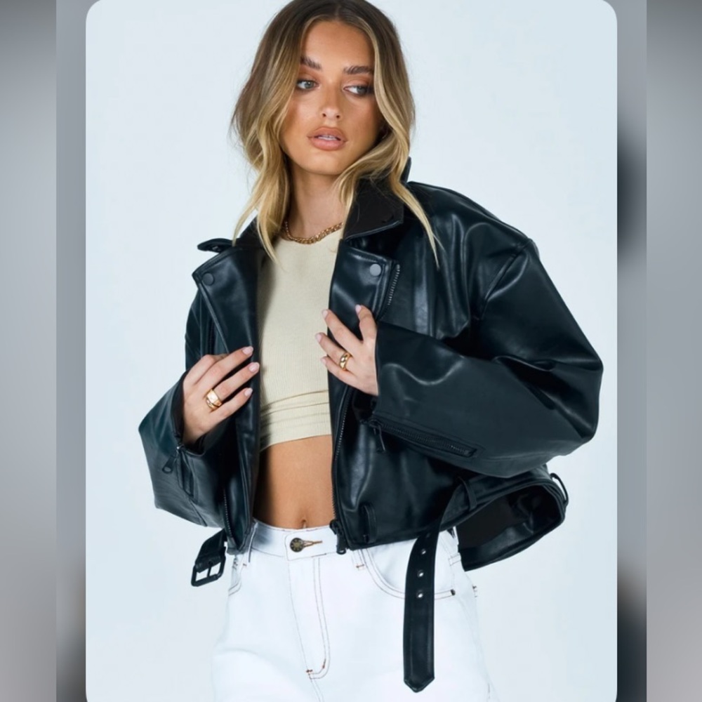 Princess Polly LIONESS STATEN ISLAND JACKET BLACK